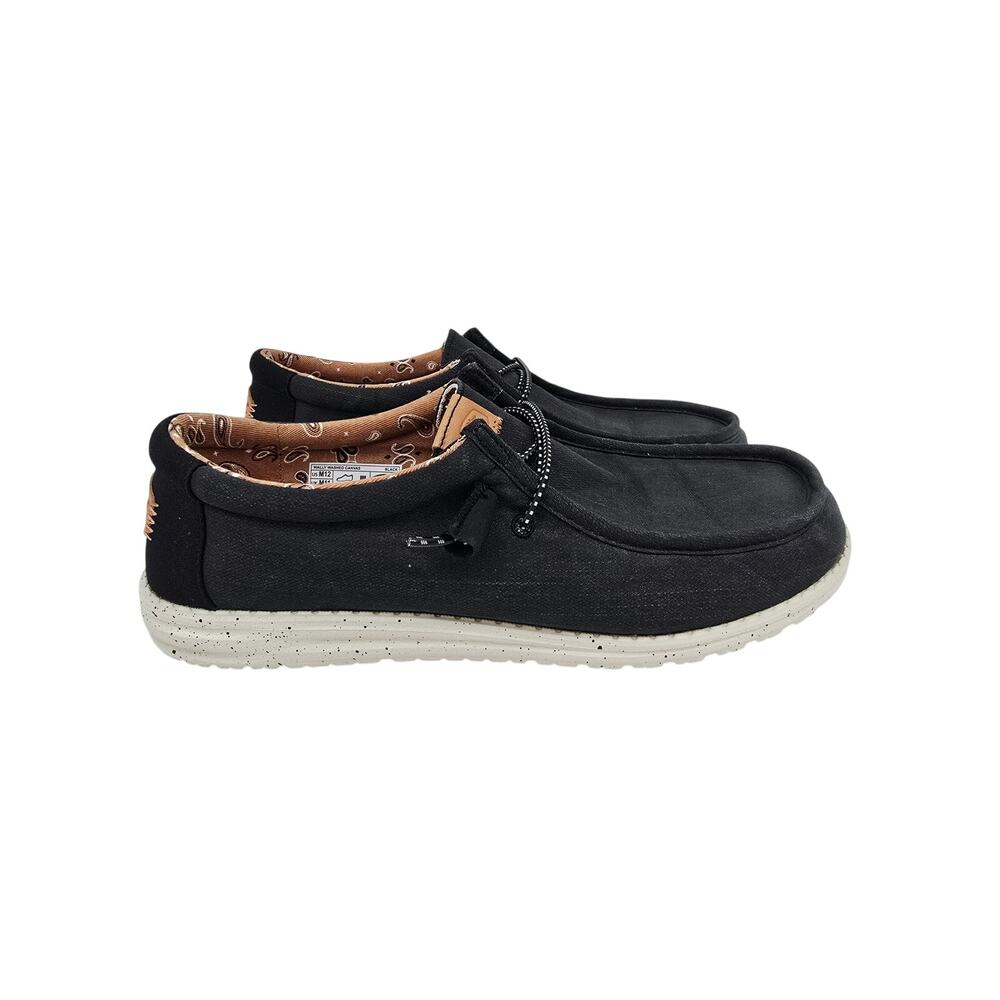 Hey Dude Men's Wally Washed Canvas Shoes Gray 12